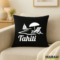 Kissen Tahiti Inselmotiv Französisch-Polynesien 40x40cm