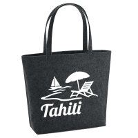 Filzshopper Tahiti Inselmotiv Französisch-Polynesien...