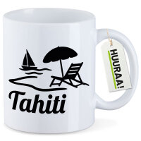 Kaffeetasse Tahiti Inselmotiv Französisch-Polynesien 330ml