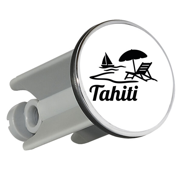 Waschbeckenstöpsel Tahiti Inselmotiv Französisch-Polynesien 4cm Abflussstopfen