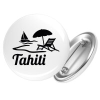 Button Tahiti Inselmotiv Französisch-Polynesien...