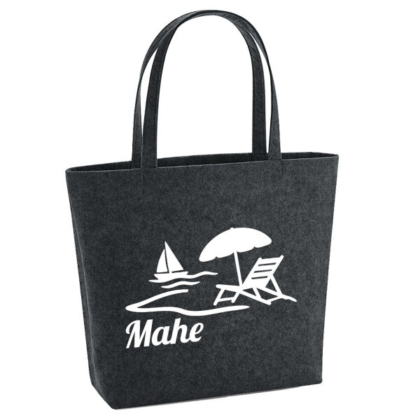 Filzshopper Mahe Inselmotiv Seychellen, 22 Liter