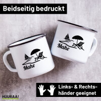 Emaille Tasse Mahe Inselmotiv Seychellen 300ml Vintage...