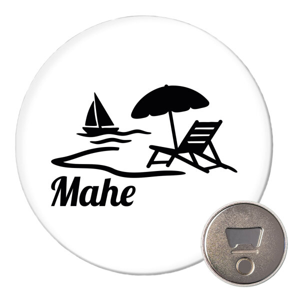 Magnet Mahe Inselmotiv Seychellen 59mm Kühlschrankmagnet Flaschenöffner