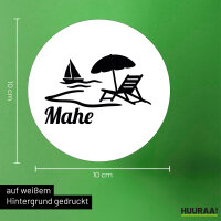 Aufkleber Mahe Inselmotiv Seychellen 10cm Sticker