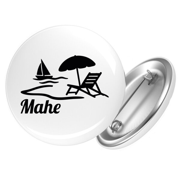 Button Mahe Inselmotiv Seychellen Anstecker