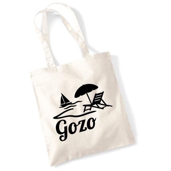 Jutebeutel Gozo Inselmotiv Malta 10 Liter