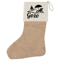 Weihnachtsstrumpf Gozo Inselmotiv Malta Beige