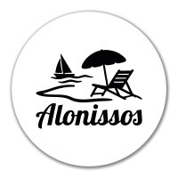 Aufkleber Alonissos Inselmotiv Griechenland 10cm Sticker