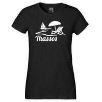 Damen T-Shirt Thassos Inselmotiv Griechenland Größe XS-XXL