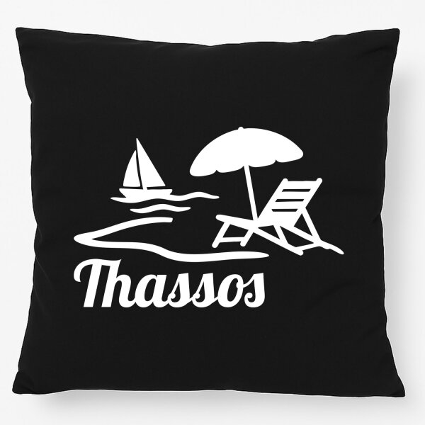 Kissen Thassos Inselmotiv Griechenland 40x40cm