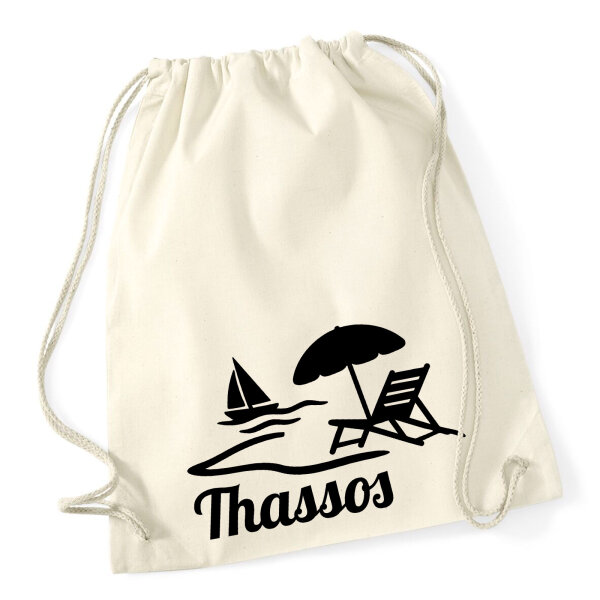Turnbeutel Thassos Inselmotiv Griechenland 12 Liter