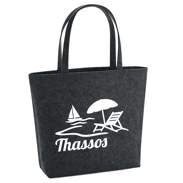 Filzshopper Thassos Inselmotiv Griechenland 22 Liter