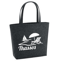 Filzshopper Thassos Inselmotiv Griechenland 22 Liter
