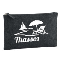 Kulturbeutel Thassos Inselmotiv Griechenland 1 Liter Filz...