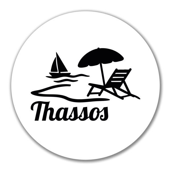 Aufkleber Thassos Inselmotiv Griechenland 10cm Sticker