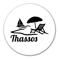 Aufkleber Thassos Inselmotiv Griechenland 10cm Sticker