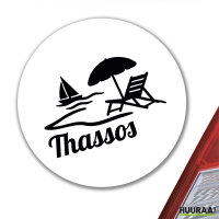 Aufkleber Thassos Inselmotiv Griechenland 10cm Sticker