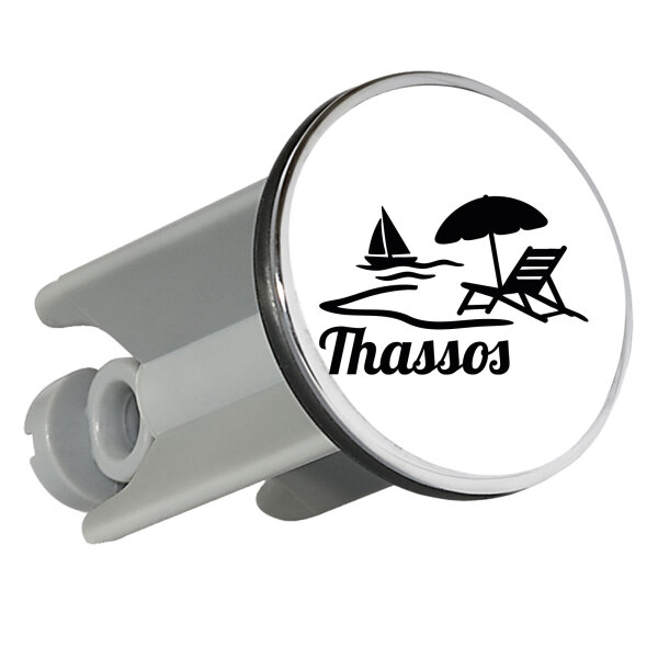 Waschbeckenstöpsel Thassos Inselmotiv Griechenland 4cm Abflussstopfen