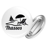 Button Thassos Inselmotiv Griechenland Anstecker