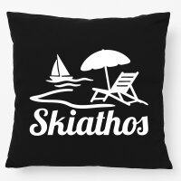 Kissen Skiathos Inselmotiv Griechenland 40x40cm