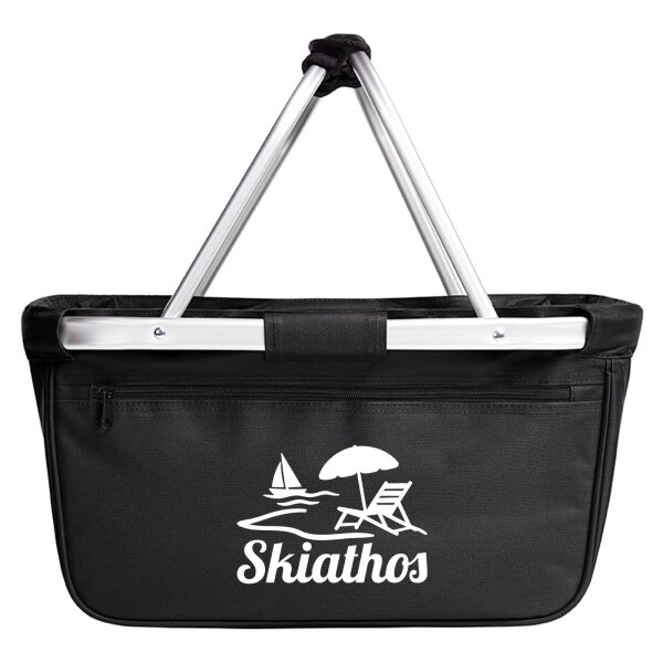 Einkaufskorb Skiathos Inselmotiv Griechenland 20 Liter Tragekorb Black