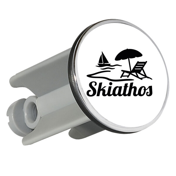 Waschbeckenstöpsel Skiathos Inselmotiv Griechenland 4cm Abflussstopfen