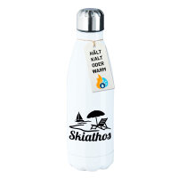 Edelstahl-Trinkflasche Skiathos Inselmotiv Griechenland...