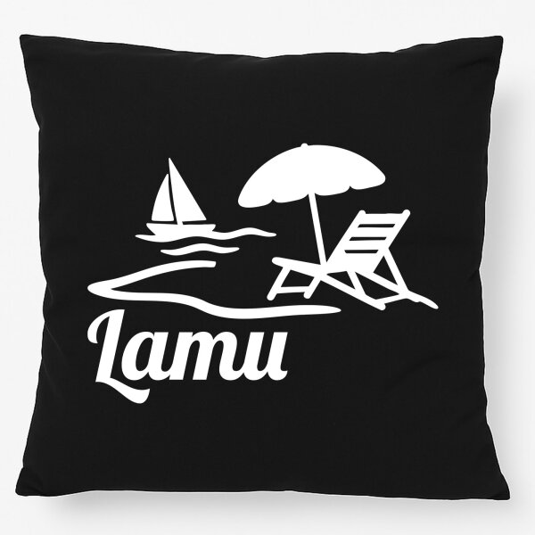 Kissen Lamu Inselmotiv Kenia 40x40cm