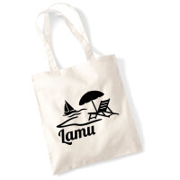 Jutebeutel Lamu Inselmotiv Kenia 10 Liter