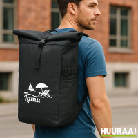 Kurierrucksack Lamu Inselmotiv Kenia 30-44 Liter Black...