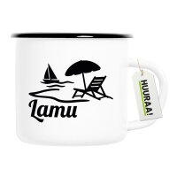 Emaille Tasse Lamu Inselmotiv Kenia 300ml Vintage Emaille...