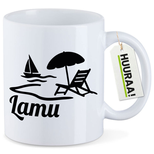 Kaffeetasse Lamu Inselmotiv Kenia 330ml
