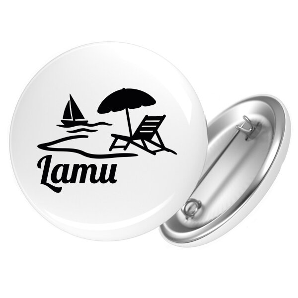 Button Lamu Inselmotiv Kenia Anstecker