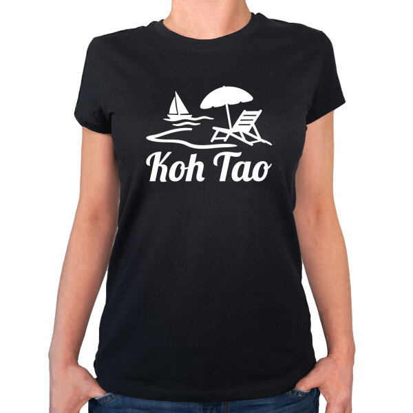 Damen T-Shirt Koh Tao Inselmotiv Thailand Größe XS-XXL