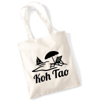 Jutebeutel Koh Tao Inselmotiv Thailand 10 Liter