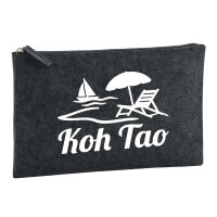 Kulturbeutel Koh Tao Inselmotiv Thailand 1 Liter Filz...