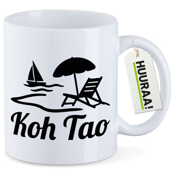 Kaffeetasse Koh Tao Inselmotiv Thailand 330ml