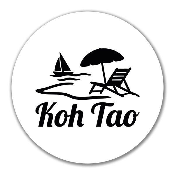 Aufkleber Koh Tao Inselmotiv Thailand 10cm Sticker