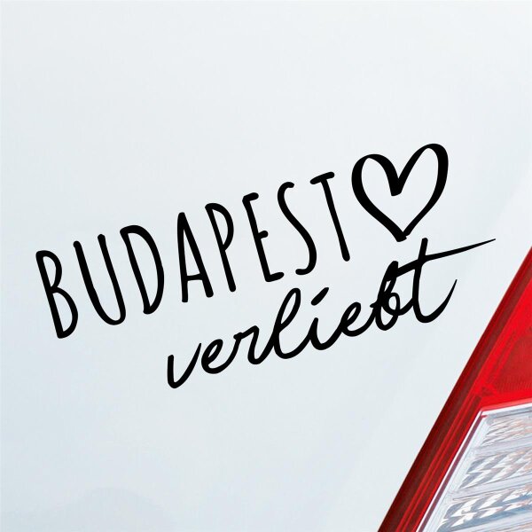 Autoaufkleber Budapest verliebt  ca. 19x8cm