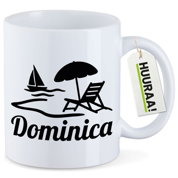 Kaffeetasse Dominica Inselmotiv Karibik 330ml