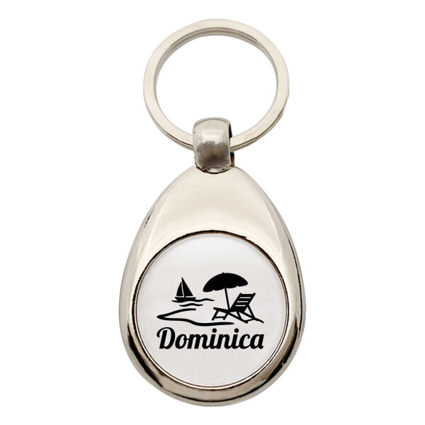 Schlüsselanhänger Dominica Inselmotiv Karibik