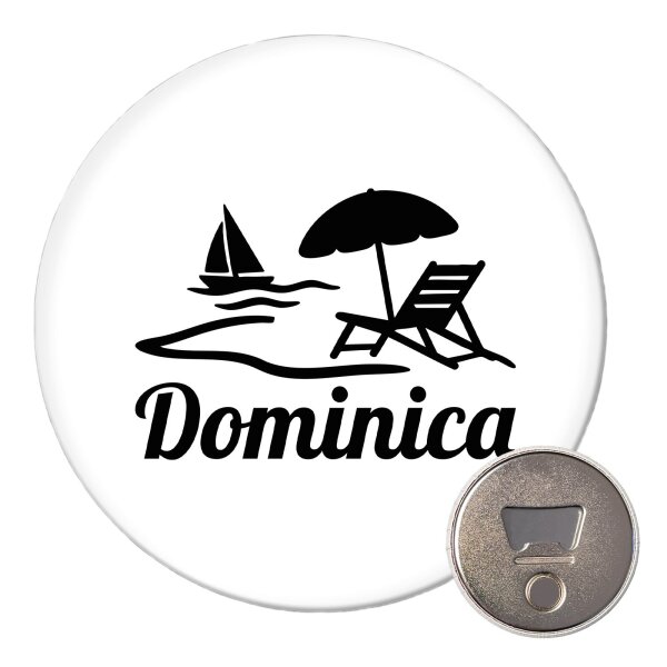 Magnet Dominica Inselmotiv Karibik 59mm Kühlschrankmagnet