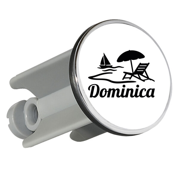 Waschbeckenstöpsel Dominica Inselmotiv Karibik 4cm Abflussstopfen