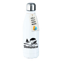Edelstahl-Trinkflasche Dominica Inselmotiv Karibik 500ml...