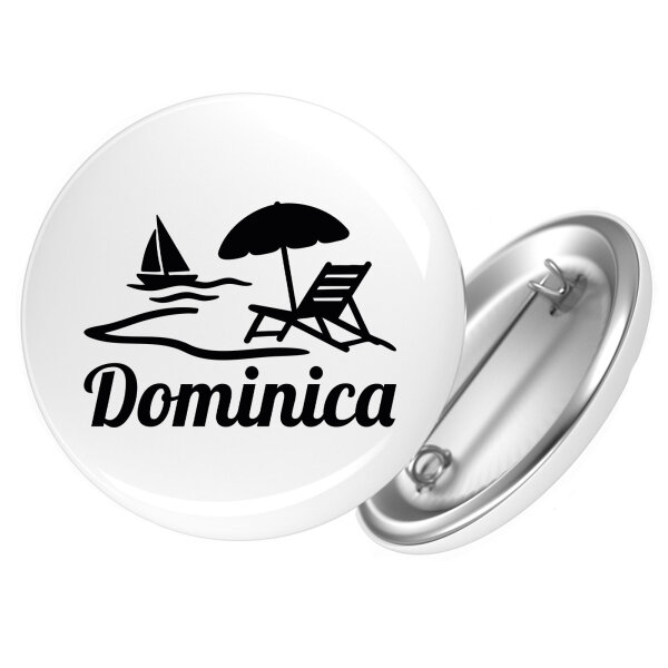 Button Dominica Inselmotiv Karibik Anstecker