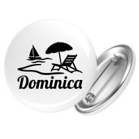 Button Dominica Inselmotiv Karibik Anstecker