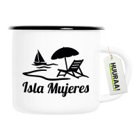 Emaille Tasse Isla Mujeres Inselmotiv Mexiko 300ml...