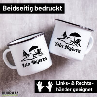 Emaille Tasse Isla Mujeres Inselmotiv Mexiko 300ml...