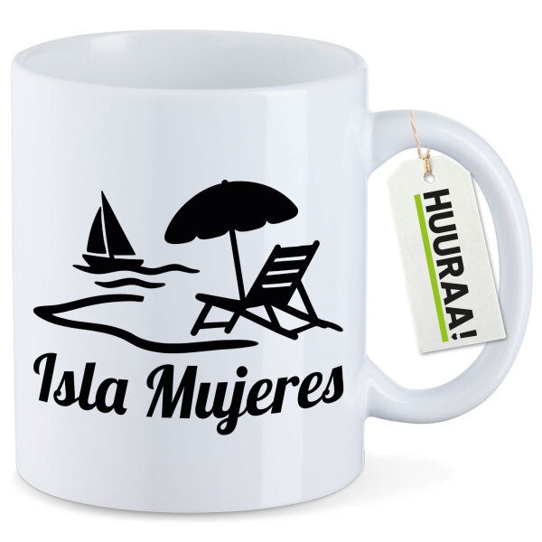 Kaffeetasse Isla Mujeres Inselmotiv Mexiko 330ml